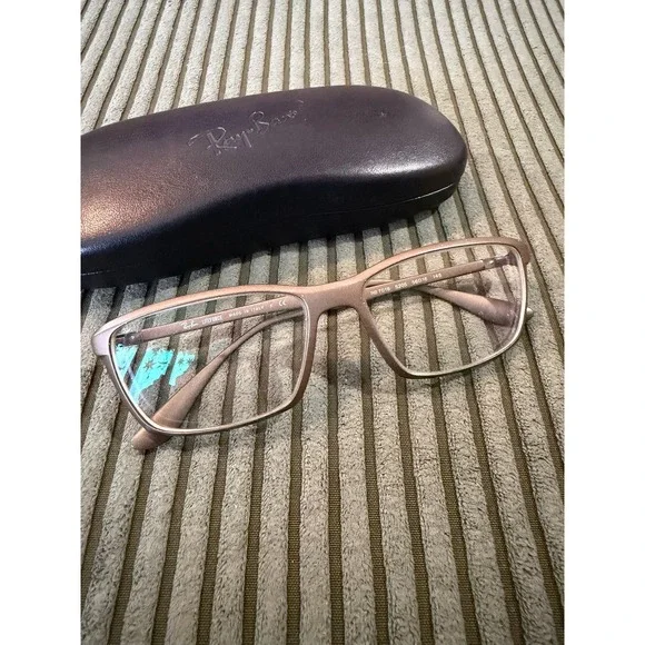 Ray-Ban Liteforce RB 7018 5205 Matte Brown Rectangular Frames 56-16-145 Italy